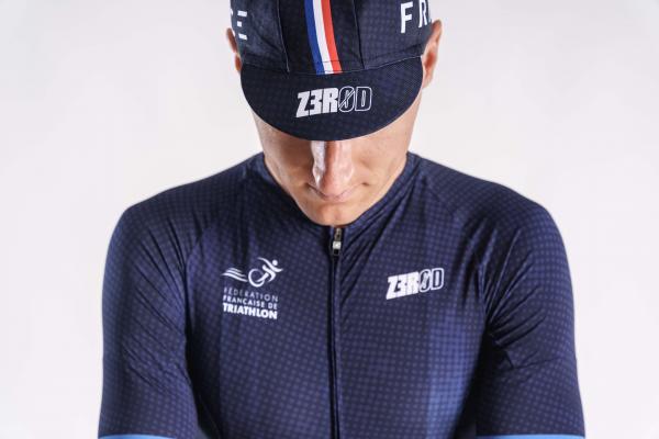 Casquette vélo Z3R0D France bleu marine