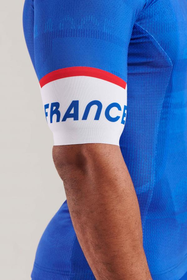 Maillot vélo France Z3R0D manches courtes bleu marine 