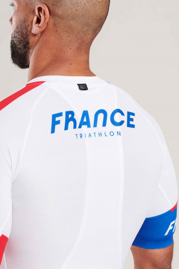 Maillot vélo France Z3R0D manches courtes bleu roi