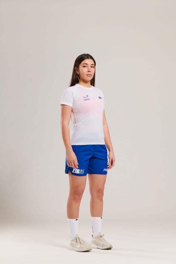 T-shirt manches courtes running femmes équipe de France Z3R0D