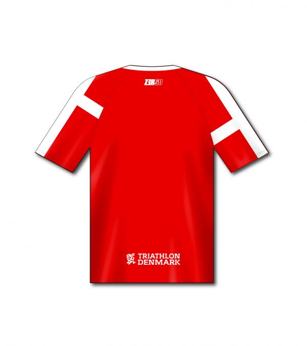 Denmark Man Red Running T-shirt | Z3R0D Danish running tee