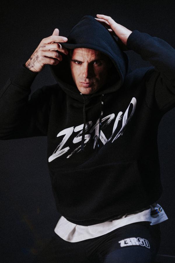 Sweat à capuche hoodie noir Z3R0D